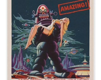 1950 年頃の SF 映画広告ポスター 5 枚セット | UFO 火星侵略者、空