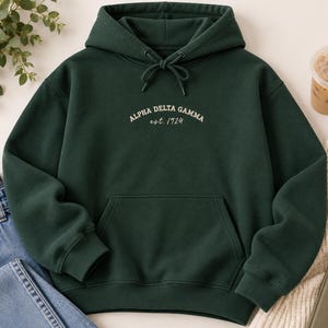 Custom Embroidered Sorority & Fraternity Apparel | Personalized Greek Life Sweatshirt, Hoodie, Crewneck, T-Shirt Option | Big Little Gift