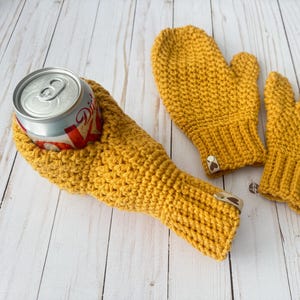 Crochet Suzette Mitten, Drink Mitt, and Hat PATTERN Bundle (Digital Download