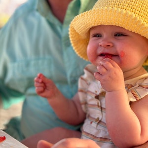 Kids Mini Me Bucket Hat PATTERN; Beach hat; crochet sun hat