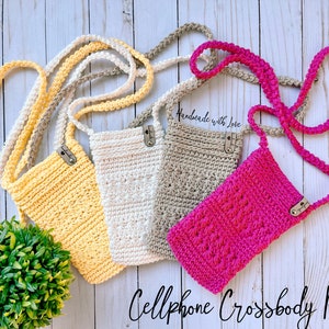 Snowflake Cellphone Pouch; crochet purse; crossbody pouch