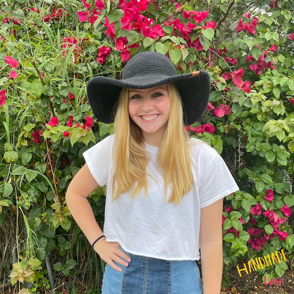 Wide brim summer hat; PATTERN; crochet sun hat; beach hat