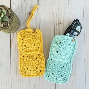 Astuccio per occhiali da sole Boho Flower; idea regalo; accessorio per occhiali da sole