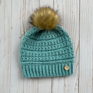Snowflake Beanie Crochet Pattern: Winter Hat (Digital Pattern)