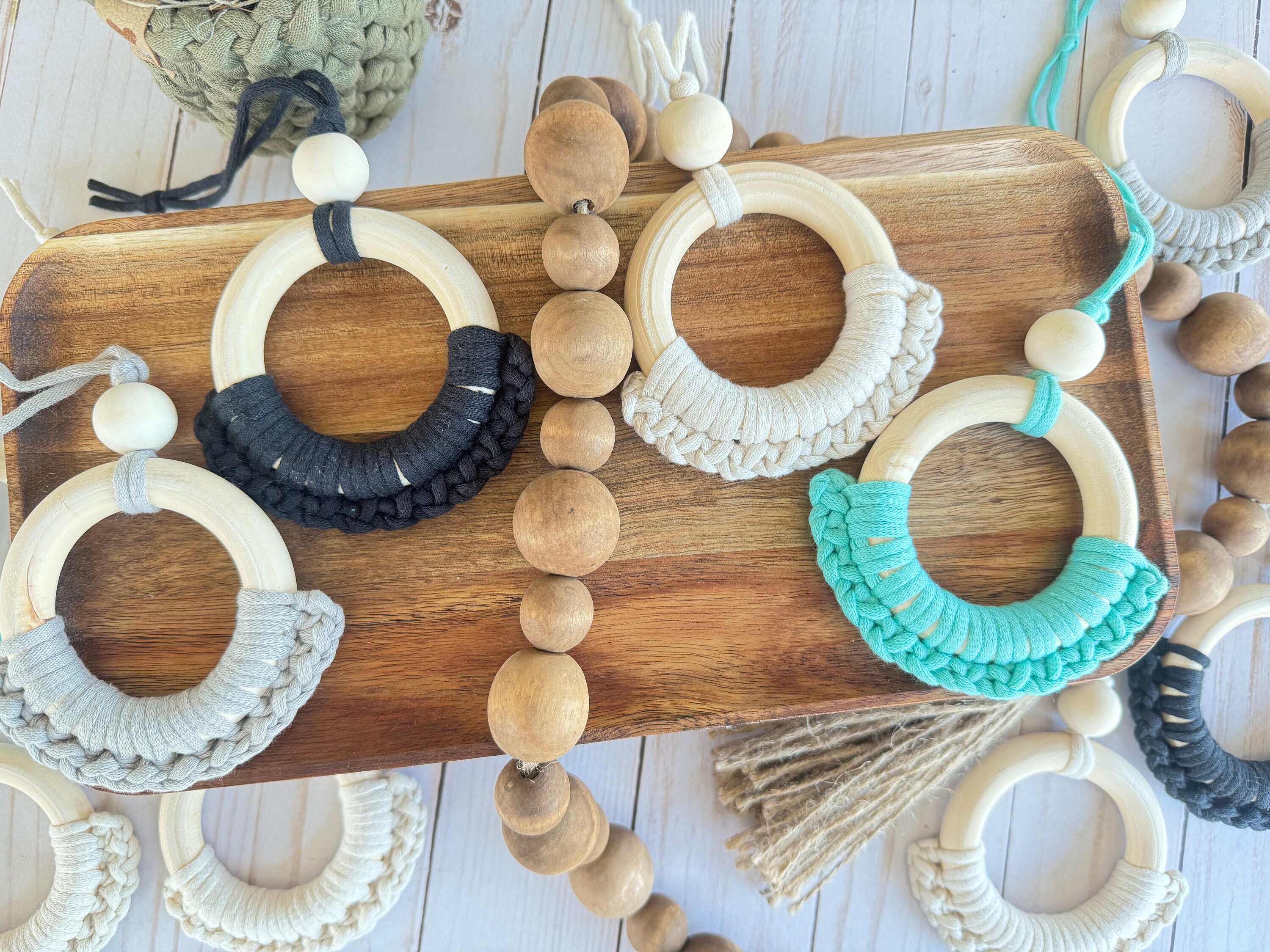 Coily Diffuser Pattern Boho Car Essential Oil Diffuser PATTERN: Crochet Wood Ring (digital ...