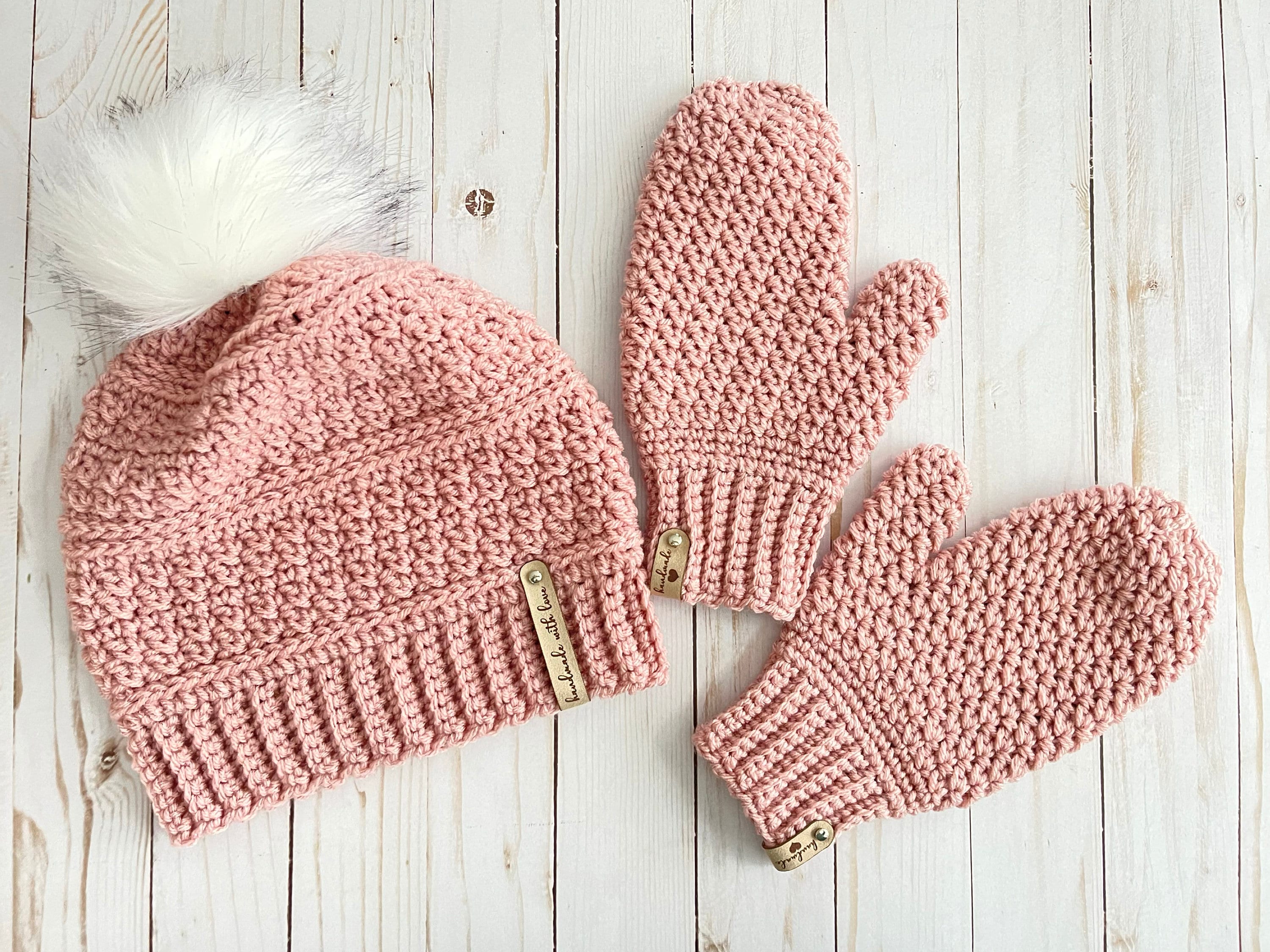 Crochet Beanie and Mitten Pattern Set