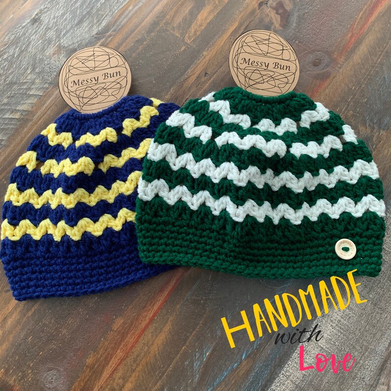 Messy bun ponytail hat Clearance