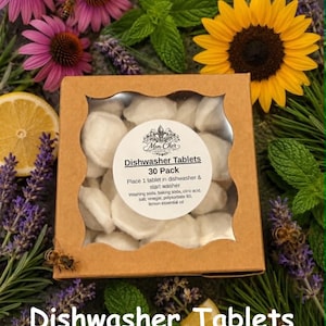 Handmade Natural Dishwasher Detergent Tablets