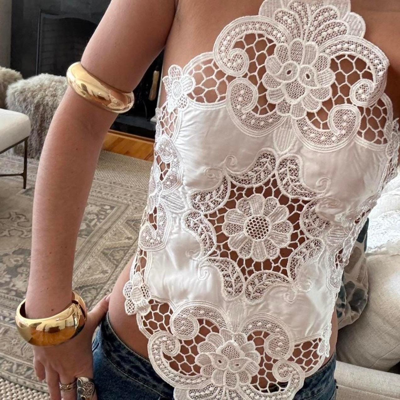 Battenberg Lace Blouse - Etsy
