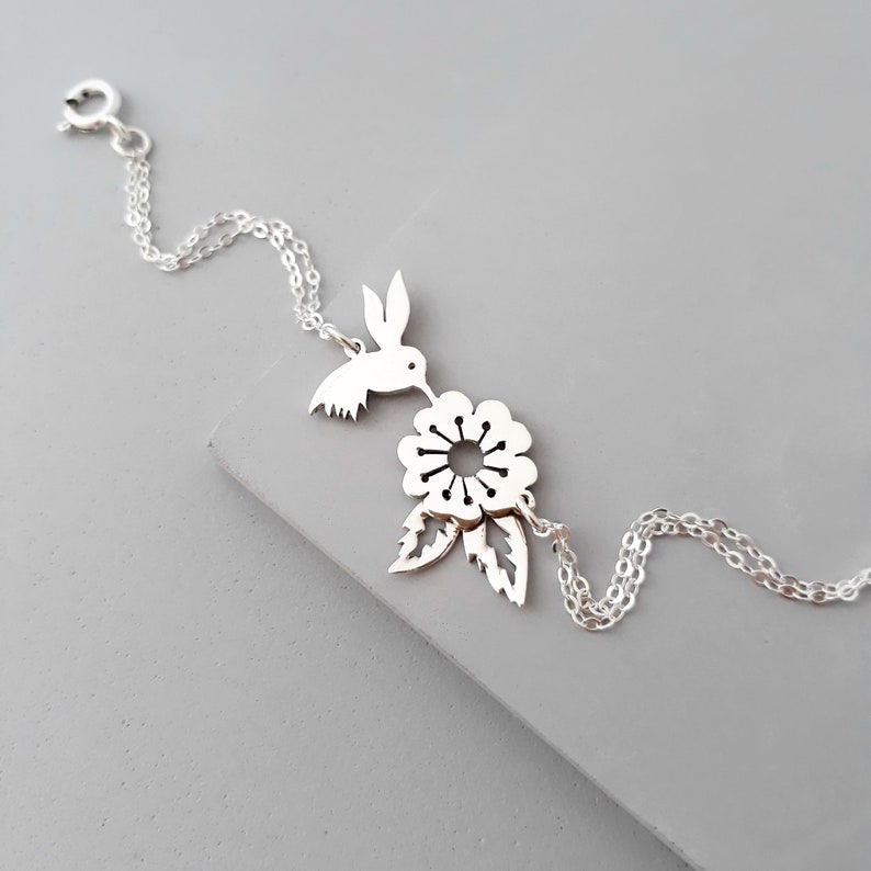 Sterling Silver Bracelet For Women Silver Bird Bracelet Bird Bracelet Hummingbird Bracelet Hummingbird Jewelry Gold Bracelet 927
