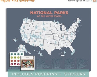 national parks map etsy