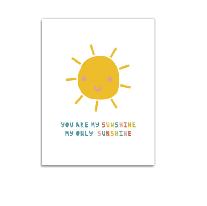 You Are My Sunshine Nursery Decor Set of Four 11x14 Etsy