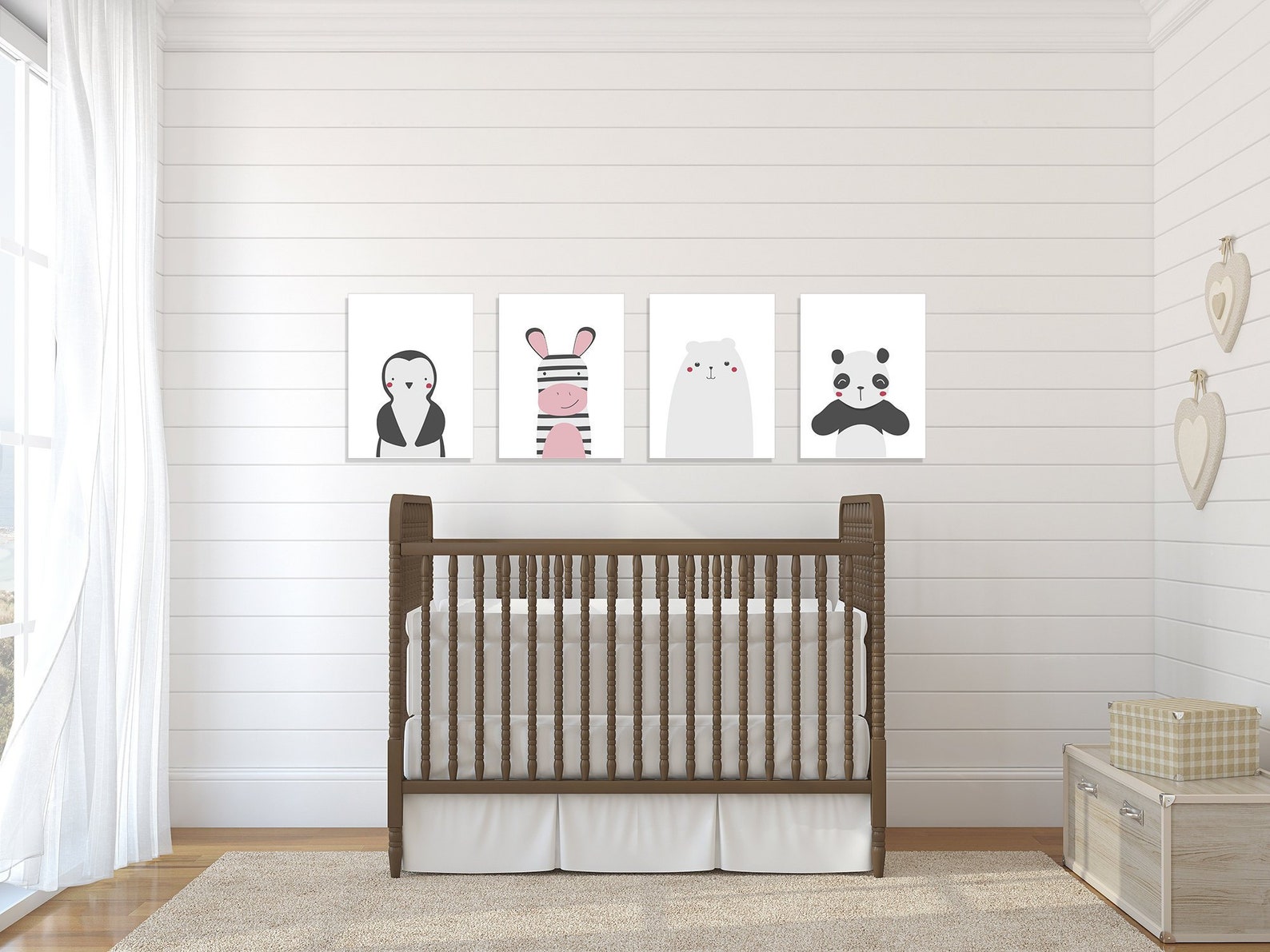 Zoo Animal Nursery Decor Set of Four 11x14 Zoo Nursery Etsy