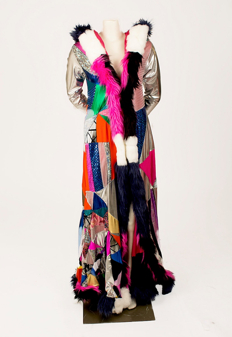 Coat/Technicolor Coat/Magic Coat/Kalidescope Coat/Burning Man Jacket/Festival Coat/Rave/Designer Coat/Colorful Coat/Bold Coat/Rave Coat image 2