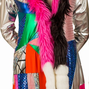 Coat/Technicolor Coat/Magic Coat/Kalidescope Coat/Burning Man Jacket/Festival Coat/Rave/Designer Coat/Colorful Coat/Bold Coat/Rave Coat image 5