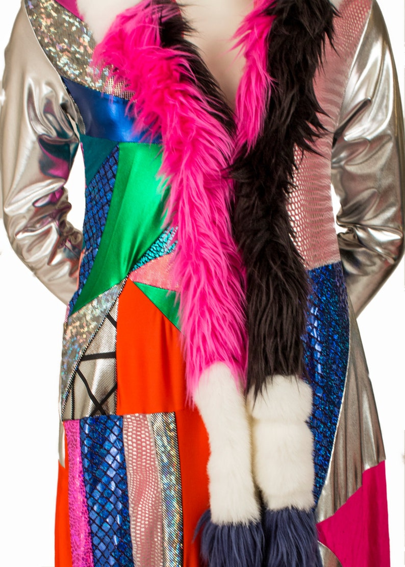 Coat/Technicolor Coat/Magic Coat/Kalidescope Coat/Burning Man Jacket/Festival Coat/Rave/Designer Coat/Colorful Coat/Bold Coat/Rave Coat image 5