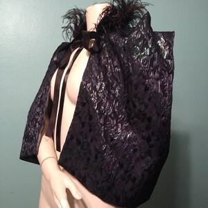 Cape/Capelette/Brocade Cape/Shawl/Stole/Cloak/Wrap/Serape/Jacket/Coat/Party Stole/Party Shawl image 2