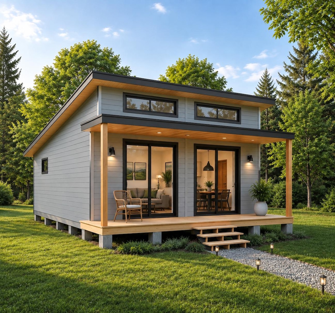 Tiny House Plans 20x24, Cabin House Plans, DIY Tiny Home, Small Cabin ...