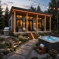 Modern Tiny House Plans: 535 Sq Ft Cabin, 1 Bed, 1 Bath (PDF Download)