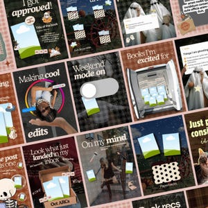 Bookstagram Canva Templates, 40 Animated Book Review Giveaway Pack