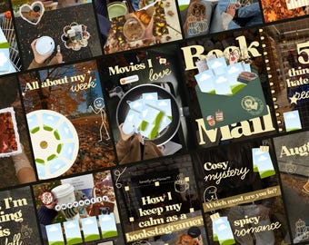 Autumn Bookstagram Canva Templates | Augtober Fall Book Instagram | Cozy Seasonal Content Pack Animated