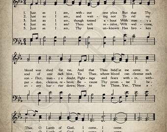 How Great Thou Art Hymn Print Sheet Music Large Wall Art