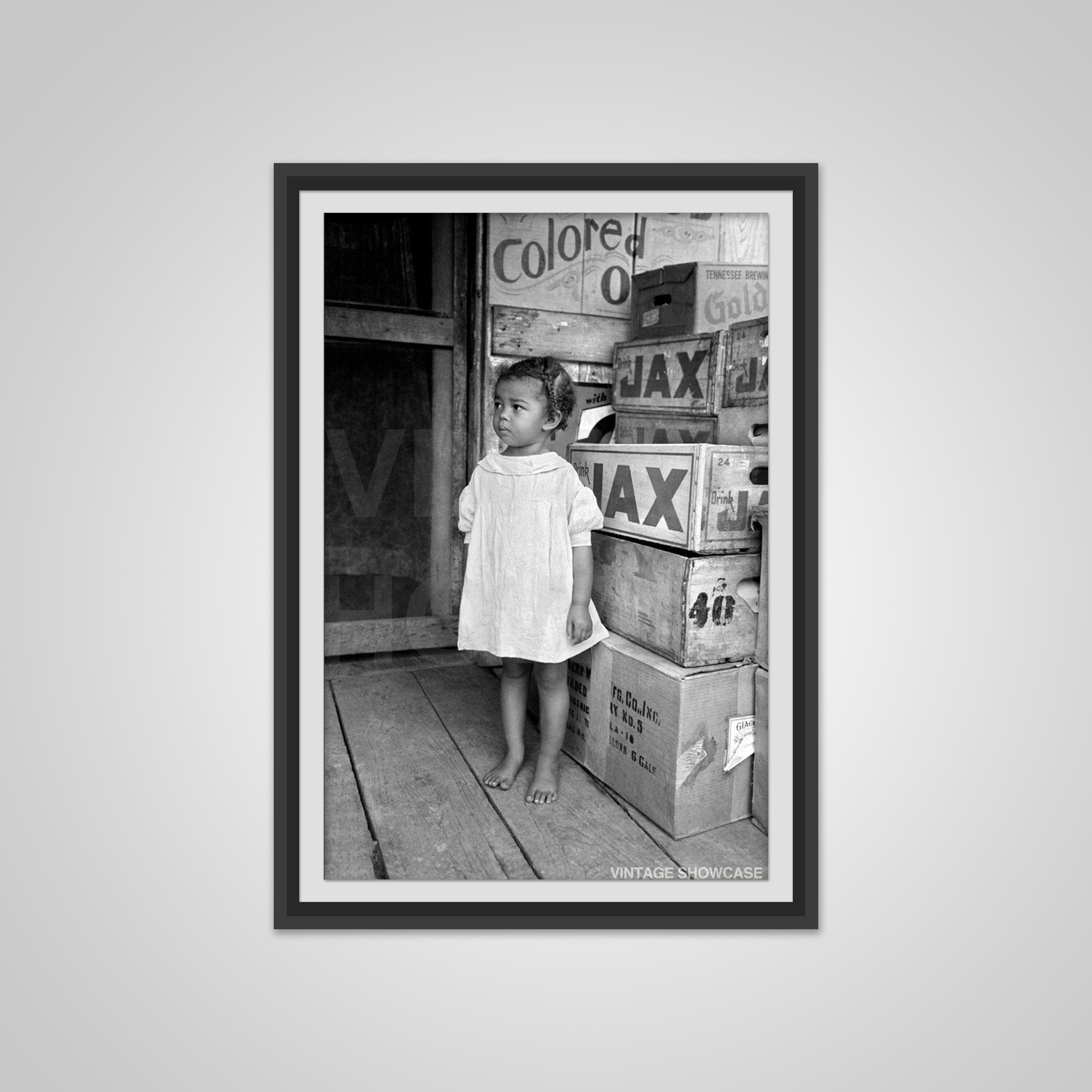 Old Vintage Photo of Little African American black girl - Negro - Sma…