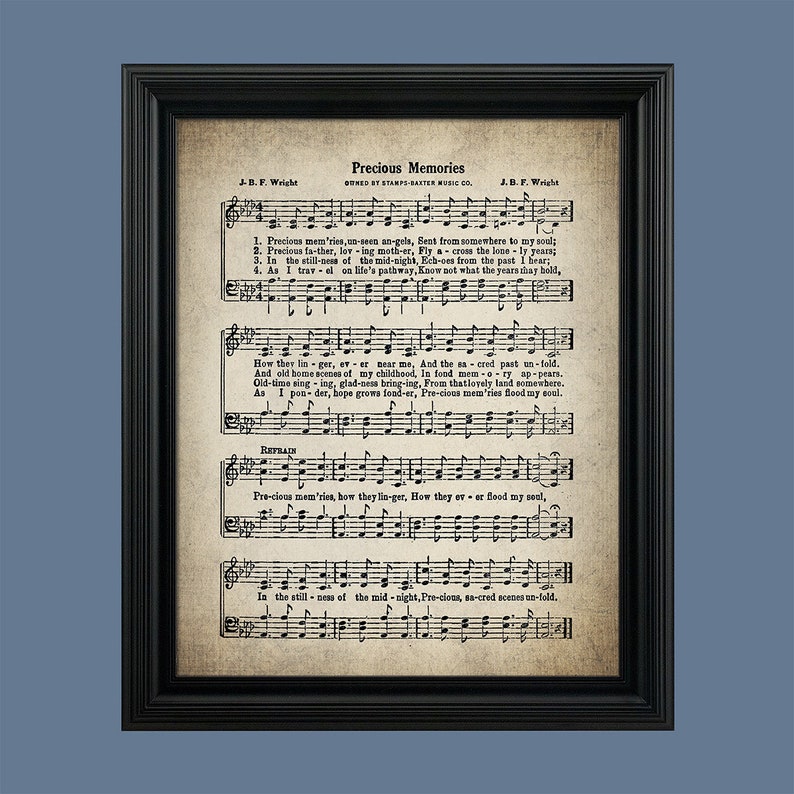 precious-memories-hymn-print-sheet-music-wall-art-hymn-art-etsy