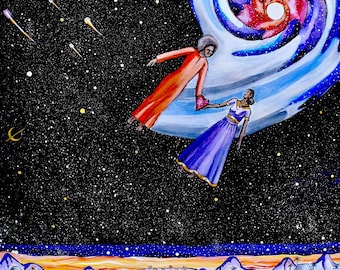 Original Painting-The Power of His Name, Om Sai Ram! Unique one of a kind painting