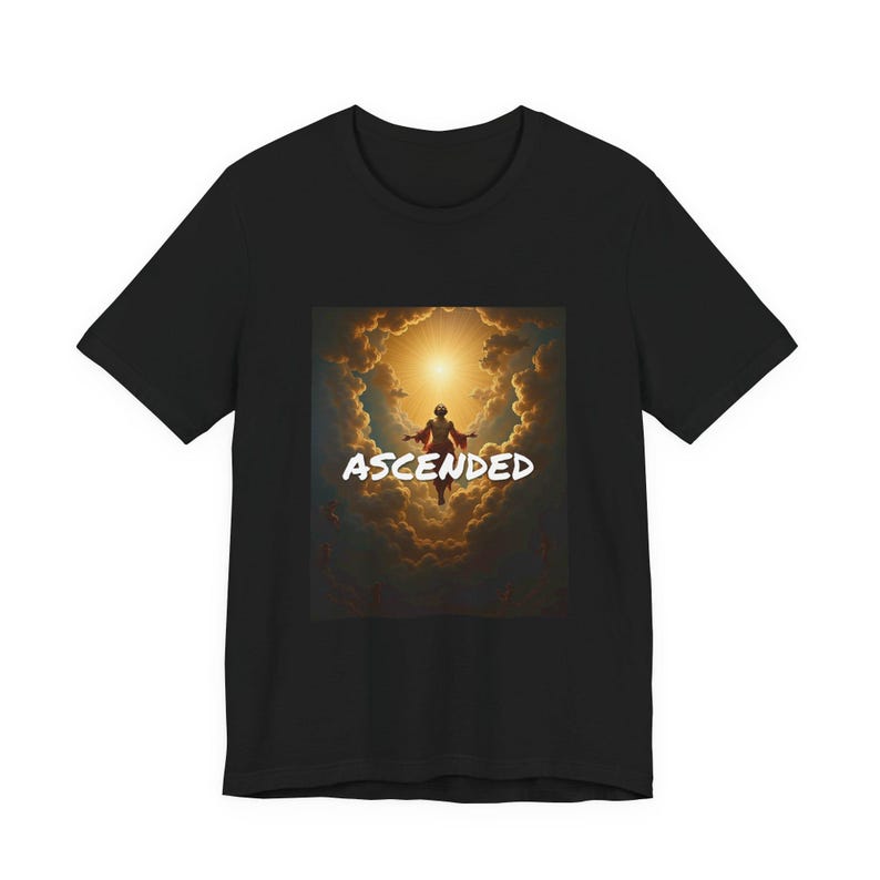 Funny Existential T-Shirt, Ascended Tripped on the Stairs, Ironic Streetwear Dark Humor Gift image 1
