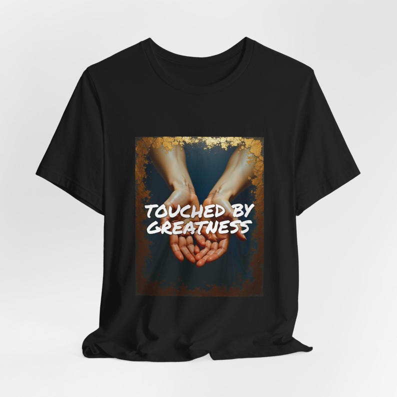 Funny Sarcastic T-Shirt, Touched by Greatness Smudged Actually, Ironic Streetwear Dark Humor Gift image 4