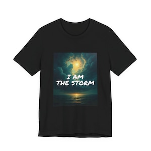 Funny Motivational T-Shirt, I Am the Storm Light Drizzle, Ironic Streetwear Dark Humor Gift image 1