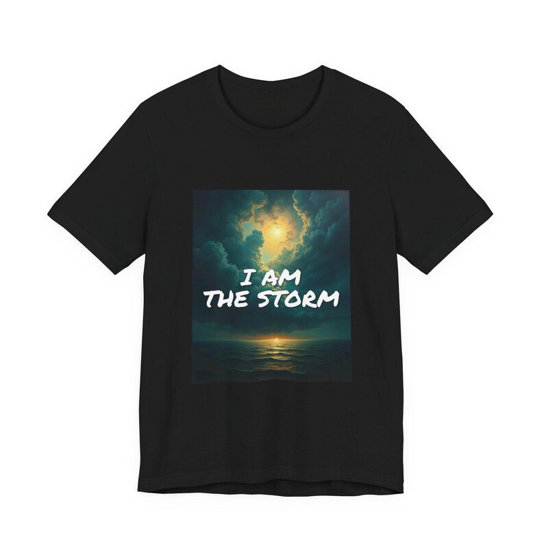 Funny Motivational T-Shirt, I Am the Storm Light Drizzle, Ironic Streetwear Dark Humor Gift image 1