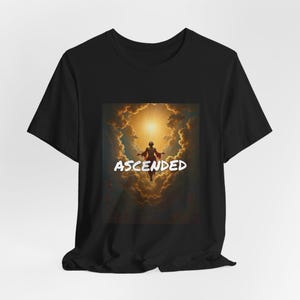 Funny Existential T-Shirt, Ascended Tripped on the Stairs, Ironic Streetwear Dark Humor Gift image 4
