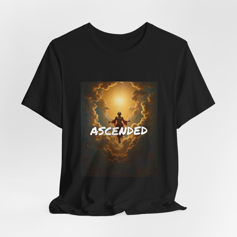 Funny Existential T-Shirt, Ascended Tripped on the Stairs, Ironic Streetwear Dark Humor Gift image 4