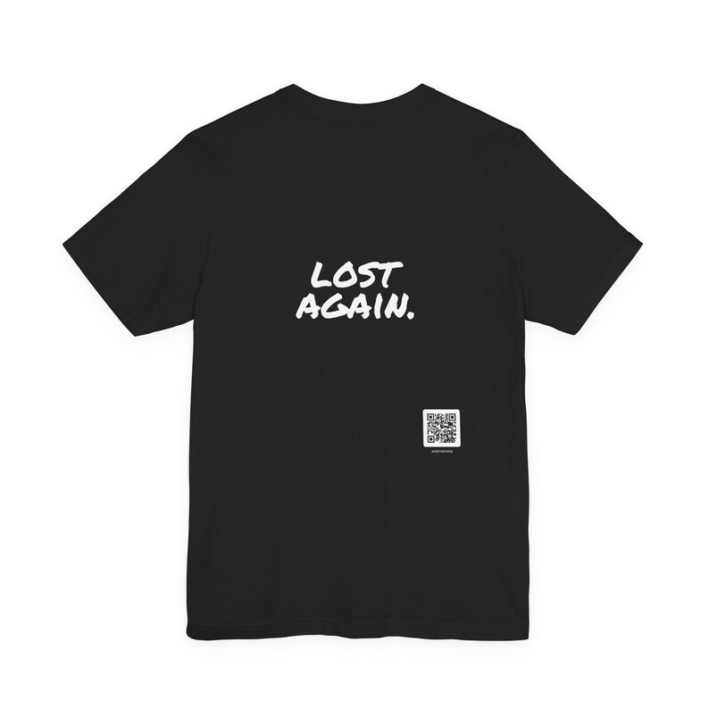 Funny Motivational T-Shirt, Born to Win Lost Again, Ironic Streetwear Meme Gift for Him zdjęcie 2