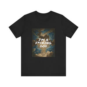 Funny Nihilist T-Shirt, I'm a God Damn Idiot, Ironic Streetwear Dark Humor Gift image 1