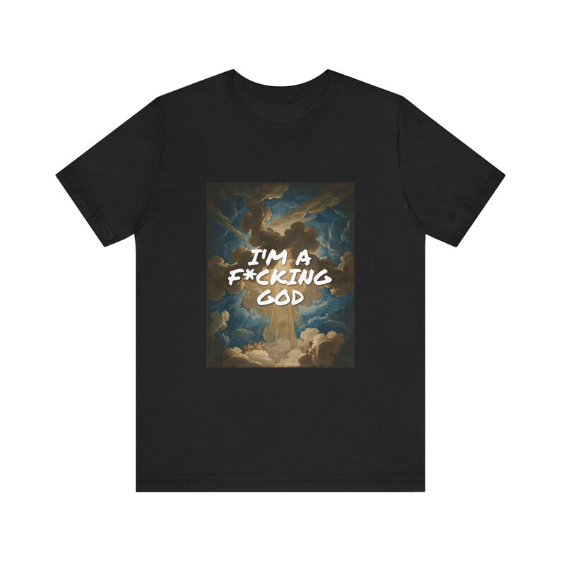 Funny Nihilist T-Shirt, I'm a God Damn Idiot, Ironic Streetwear Dark Humor Gift image 1