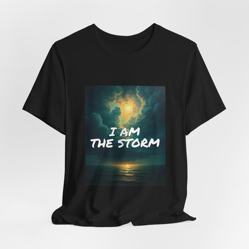Funny Motivational T-Shirt, I Am the Storm Light Drizzle, Ironic Streetwear Dark Humor Gift image 4