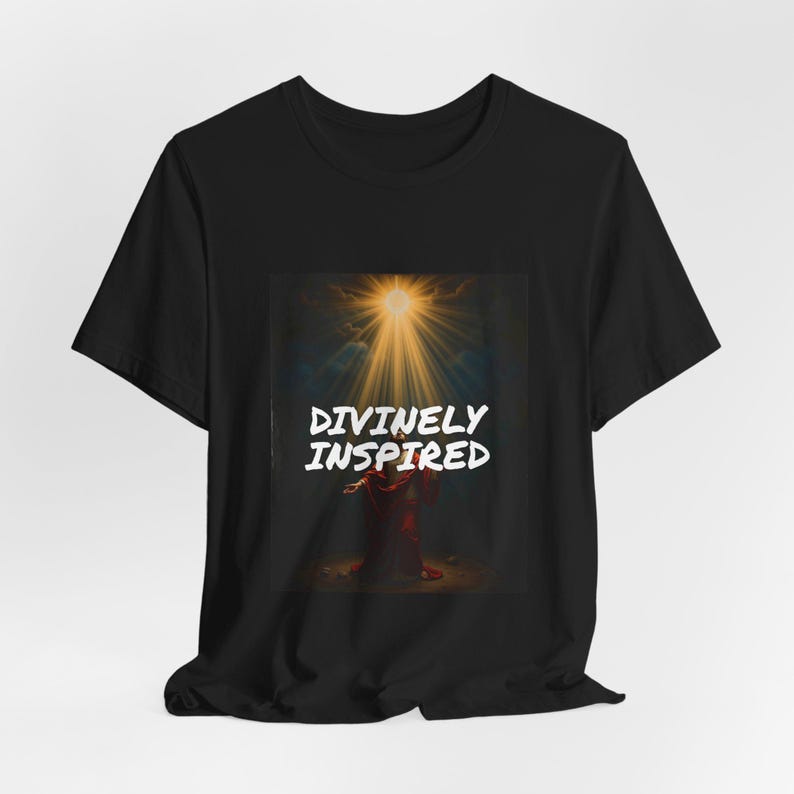 Funny Artist T-Shirt, Divinely Inspired Autocorrected, Ironic Streetwear Dark Humor Gift Bild 4