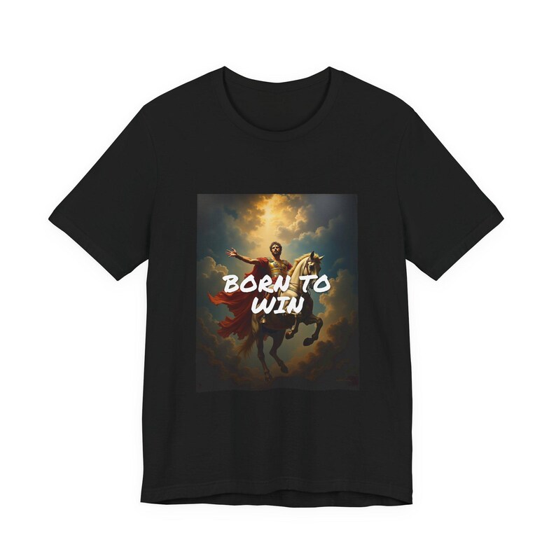 Funny Motivational T-Shirt, Born to Win Lost Again, Ironic Streetwear Meme Gift for Him zdjęcie 1