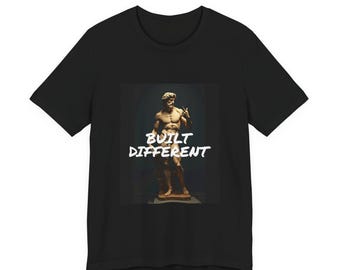 Funny Gym T-Shirt, Built Different Assembled Wrong, Ironic Streetwear Meme Gift for Him