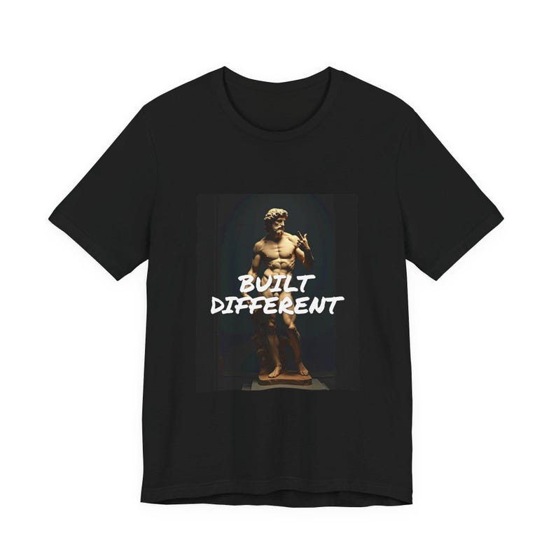 Funny Gym T-Shirt, Built Different Assembled Wrong, Ironic Streetwear Meme Gift for Him imagen 1