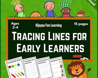 Tracing Lines for Early Learners  | Pre-writing Practice PDF | Ages 2 - 4
