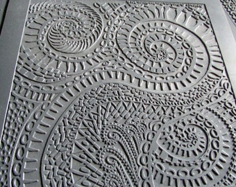 Texture Plate, for Metal Clay / Polymer clay, "Coils", Original Design by Barbara Becker Simon