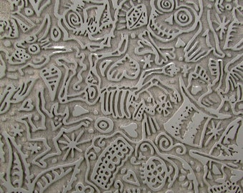 Texture Plate, for Metal Clay / Polymer clay, "VIVA!", Original Design by Barbara Becker Simon