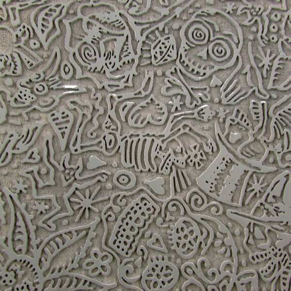 Texture Plate, for Metal Clay / Polymer clay, "VIVA!", Original Design by Barbara Becker Simon