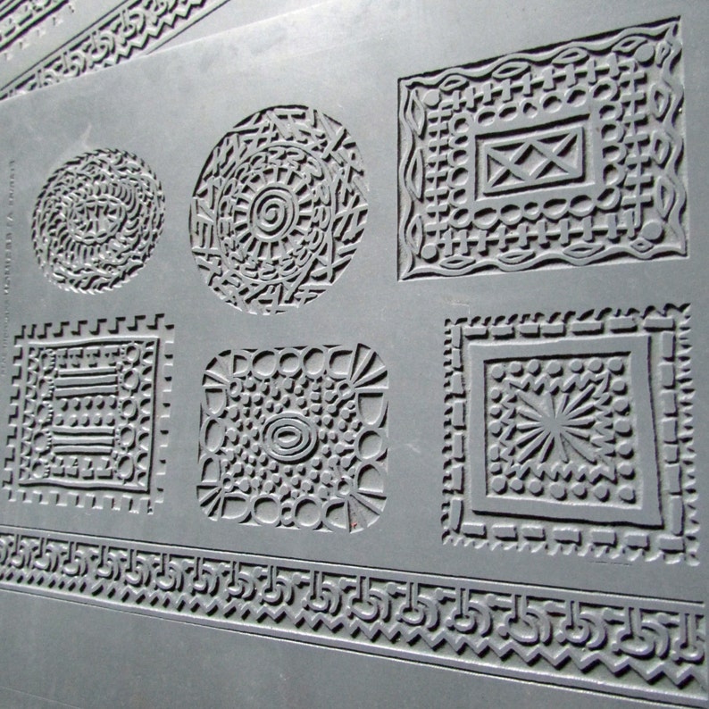 Texture Plate, for Metal Clay / Polymer Clay, frames LARGE A1 Original