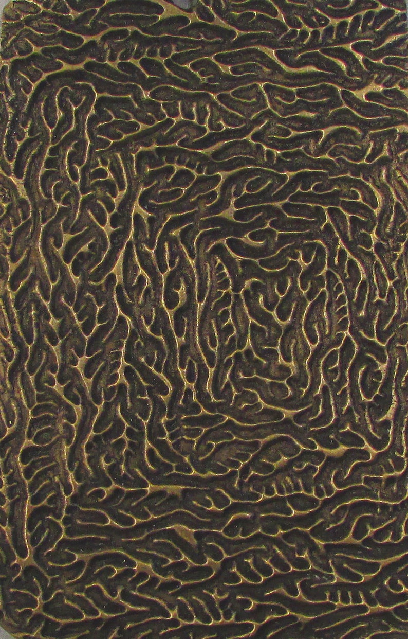 Texture Plate, for Metal Clay / Polymer Clay, Square Vines, Original Design by Barbara Becker Simon image 3