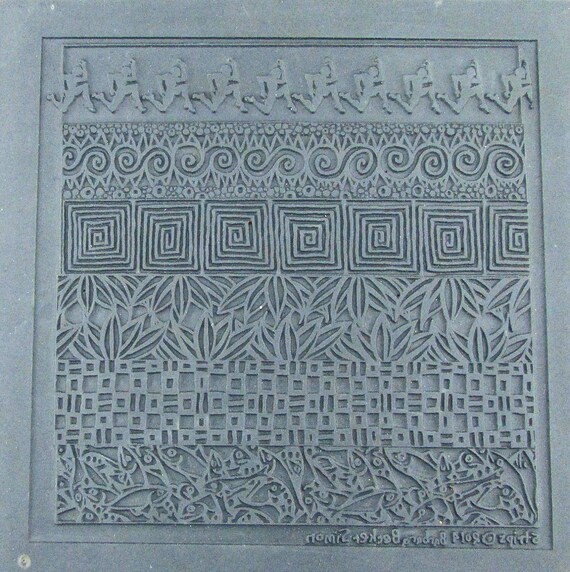 Texture Plate for Metal Clay / Polymer Clay Etsy